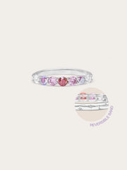 Pink Moissanite Eternity Band