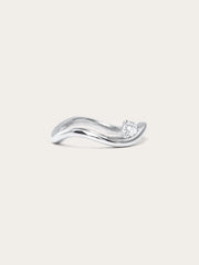 Floating Moissanite Wave Ring