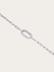 Paper Clip Style Charm Bracelet