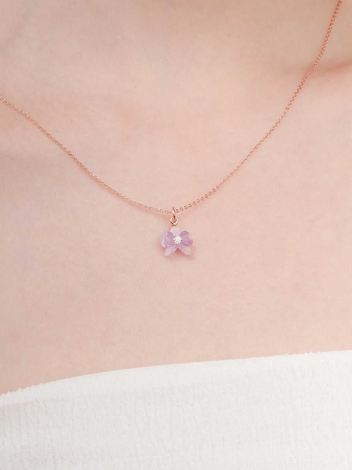 Purple Flower Necklace