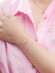 Ribbon Bow Heart Moissanite Reversible Bracelet