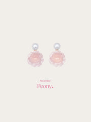 Carved Floral Stud Earrings