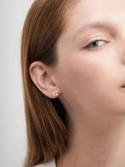 Carved Flower Stud Earrings