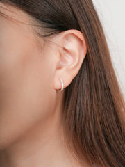 Pavé Moissanite Huggie Earrings