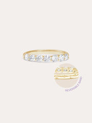 White Moissanite Eternity Band