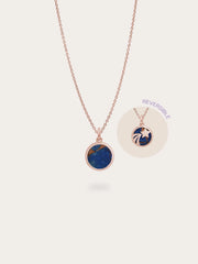 Lapis Lazuli Reversible Coin Necklace