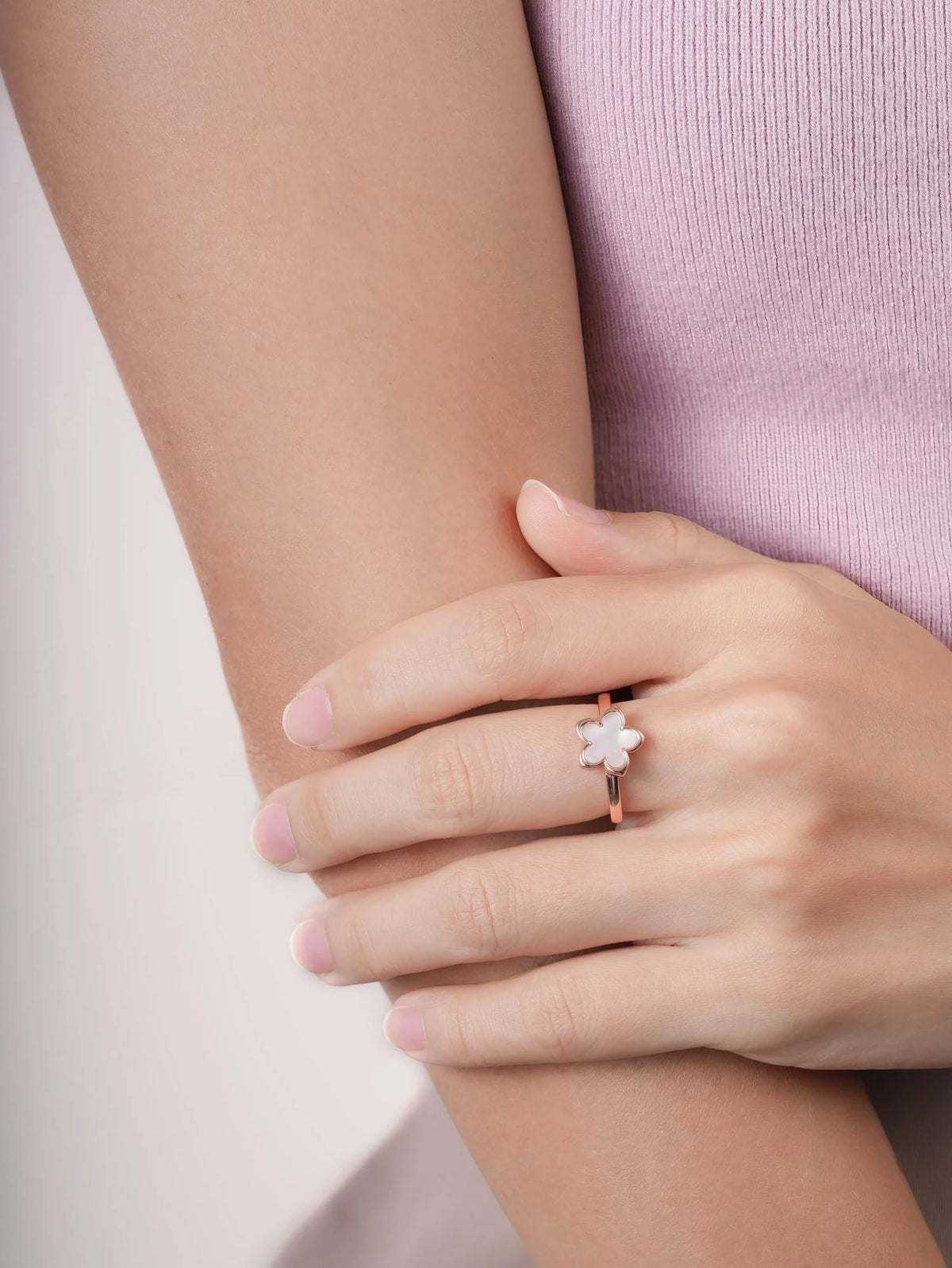 Mother of Pearl Cherry Blossom Ring