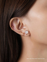 Mother of Pearl Sakura Stud Earrings