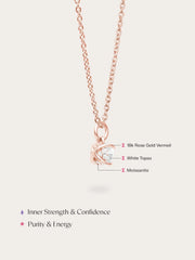 April Birthstone Necklace - White Topaz