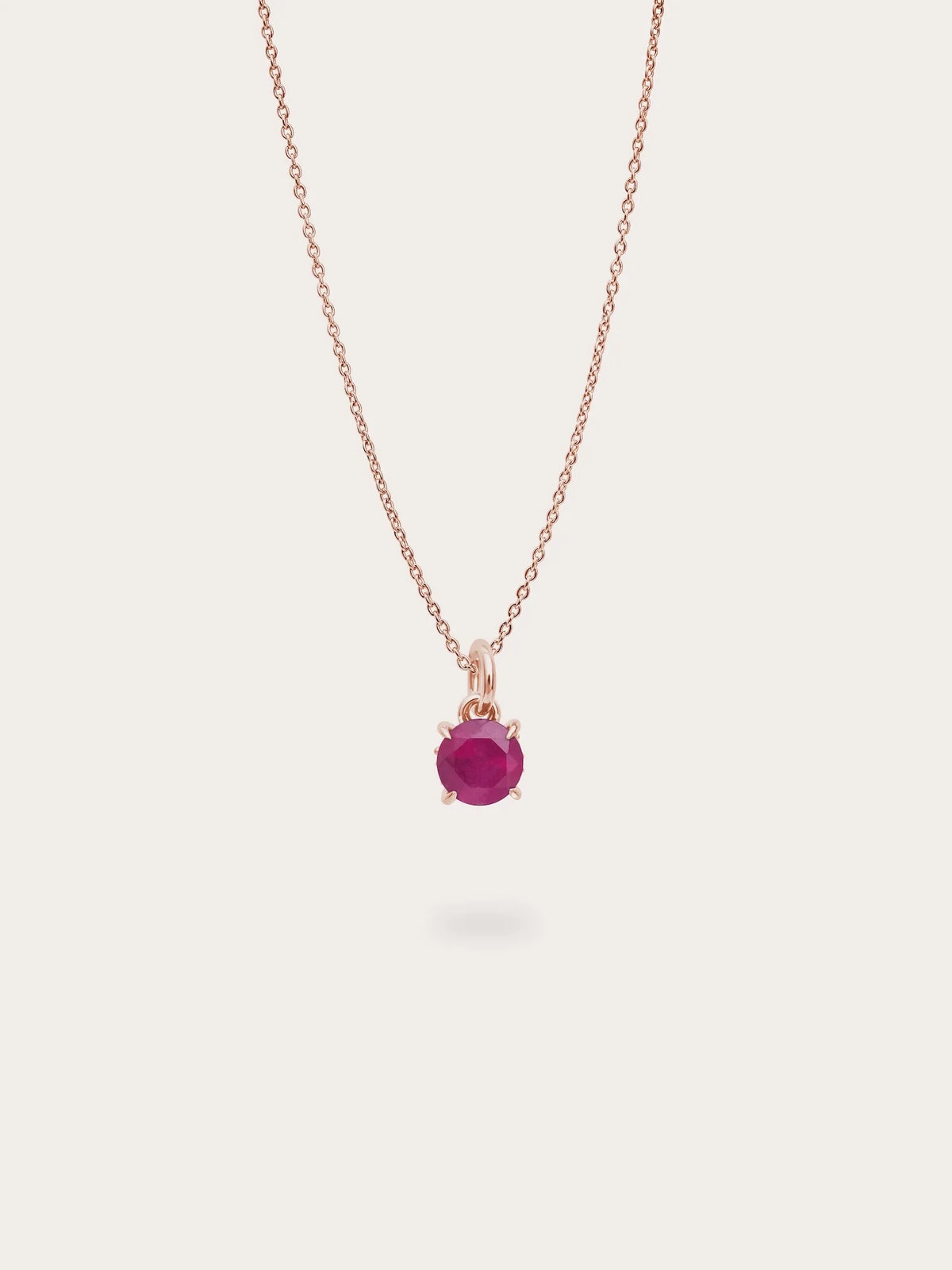 July Birthstone Necklace - Ruby