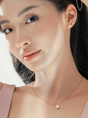 Sakura Moissanite Stud Earrings