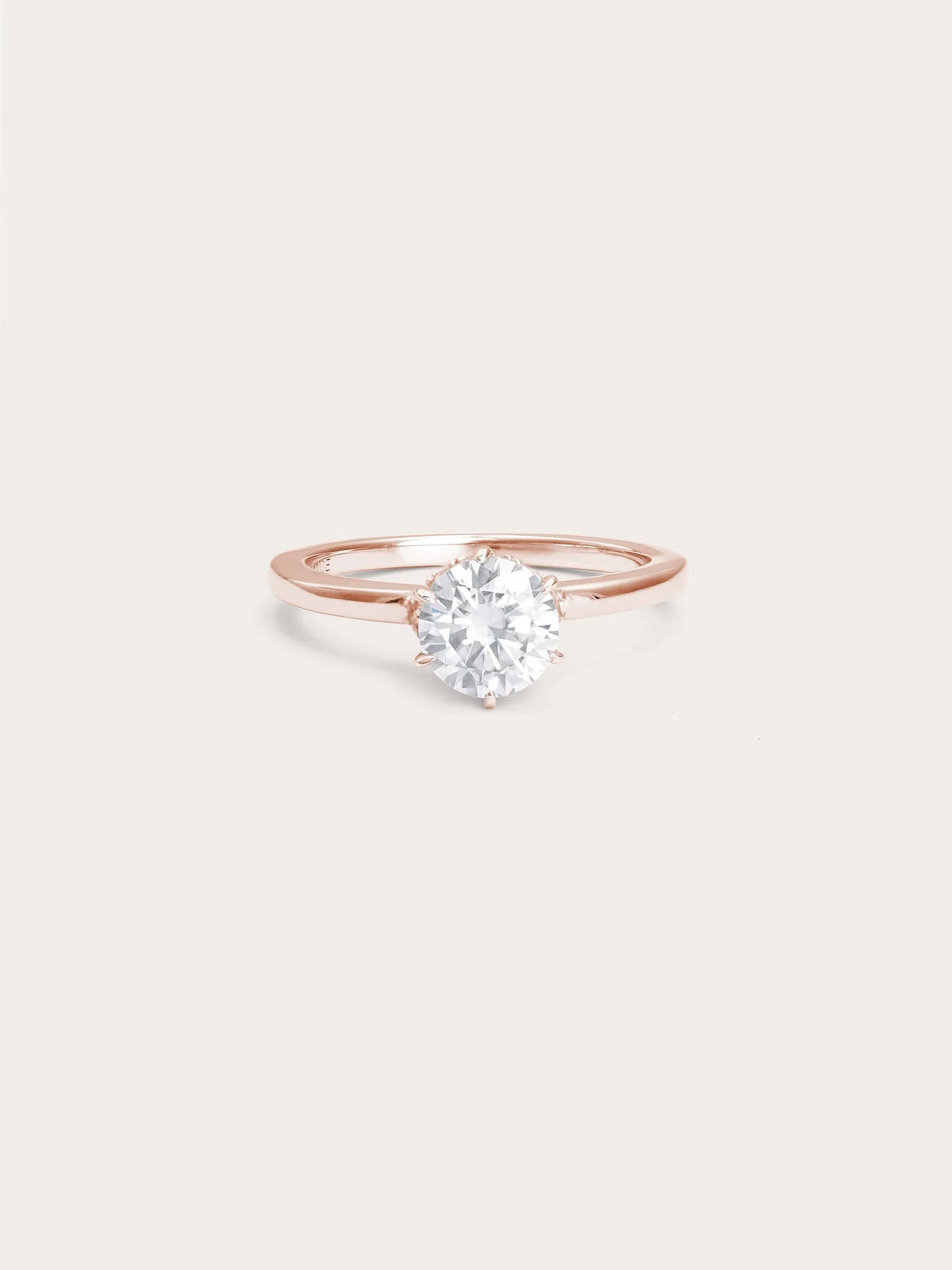 Solitaire Moissanite Arch Ring