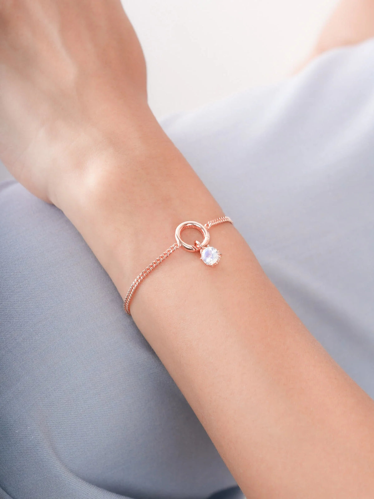 June Birthstone Charm - Moonstone