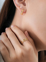 Classic Watch-Inspired Link Ring