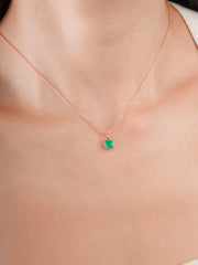 May Birthstone Necklace - Green Agate