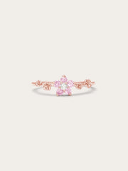 Blush Flower Ring - Pink Sapphire