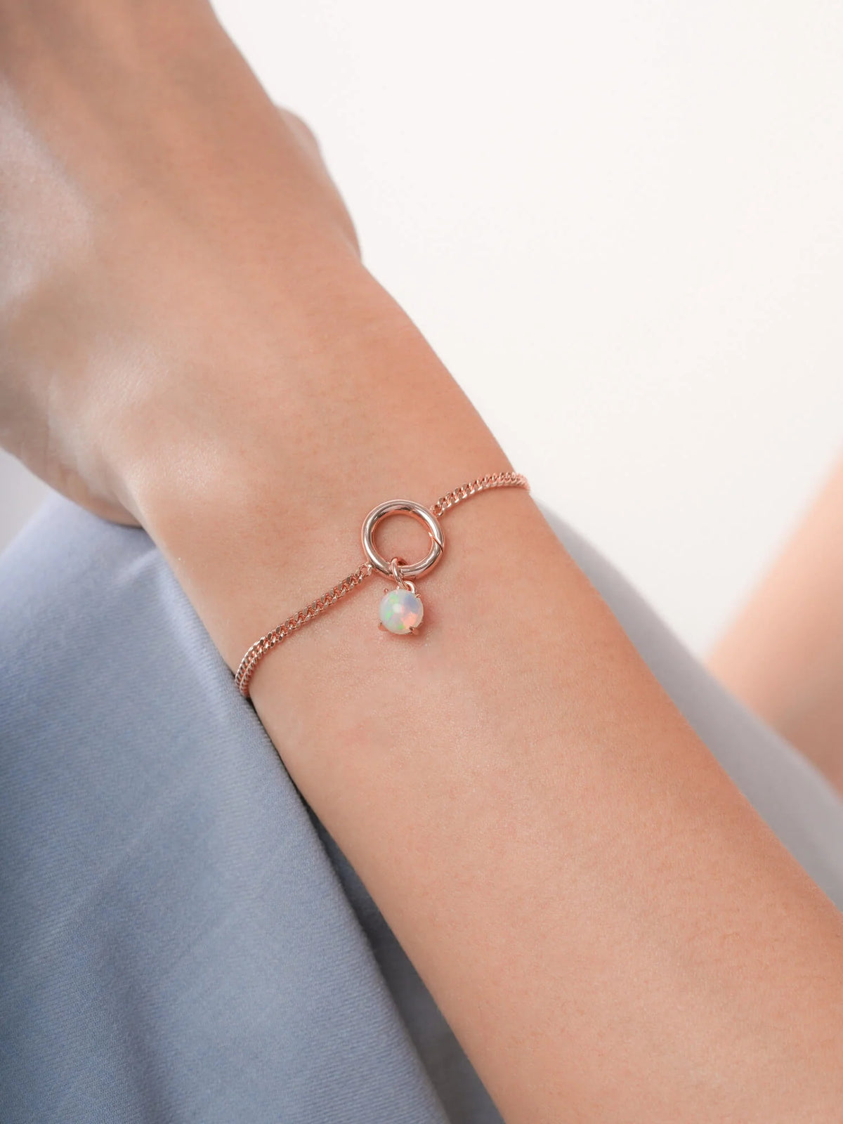 October Birthstone Opal Charm