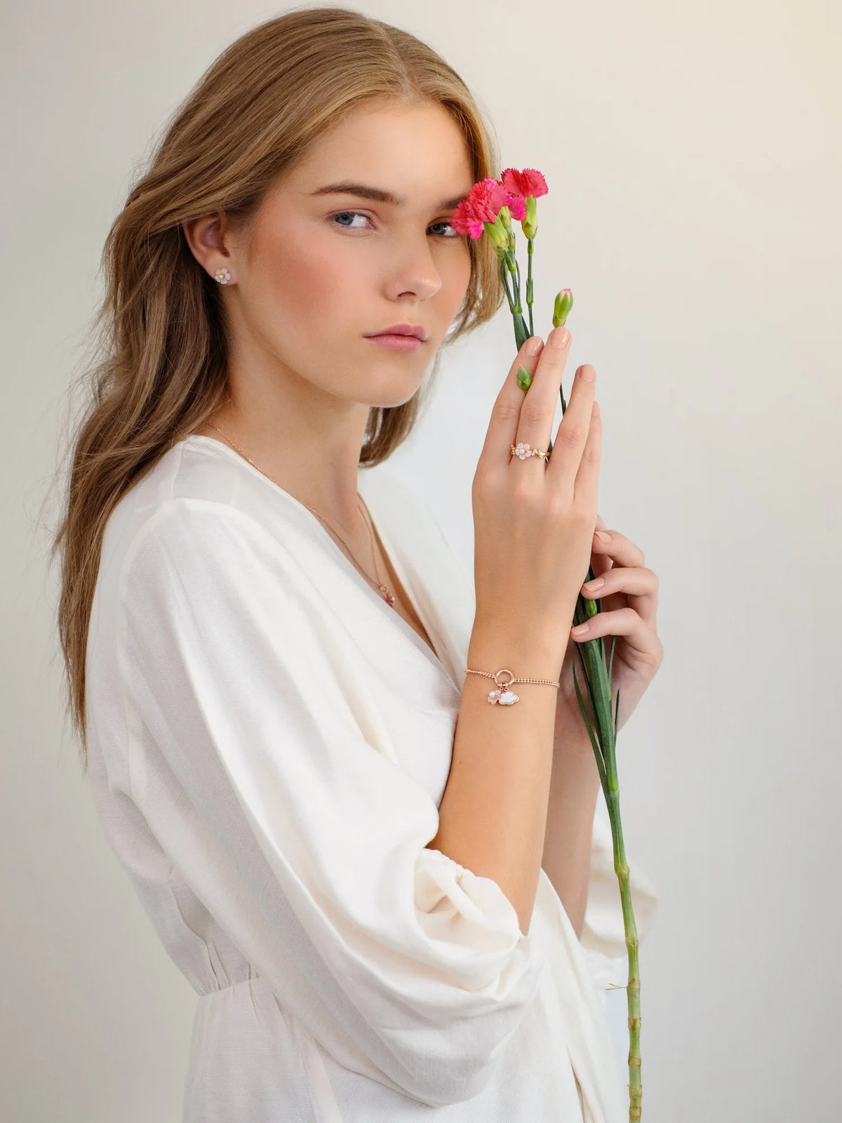 Carved Cherry Blossom Ring