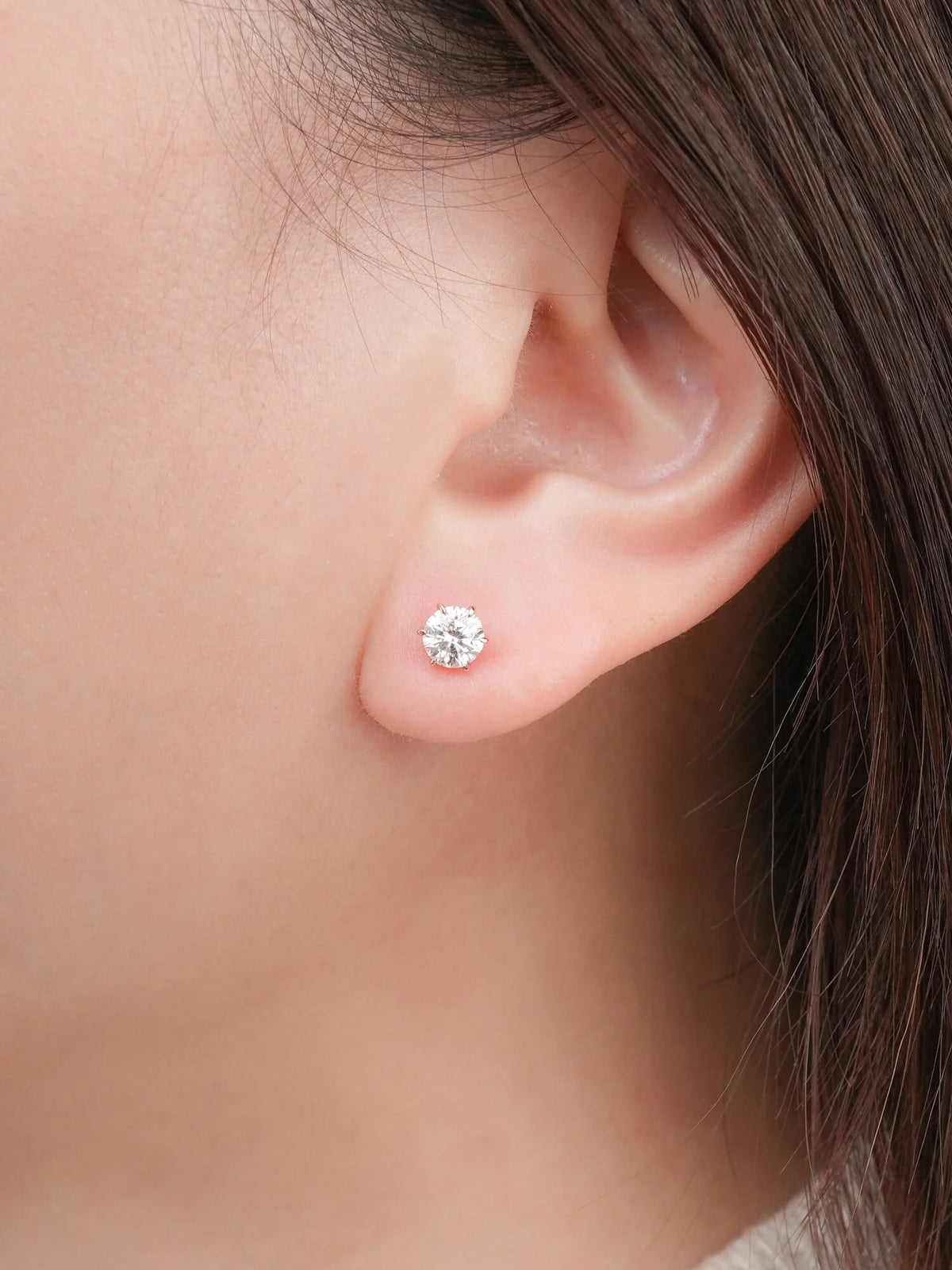 Moissanite Stud Earrings (0.5ct)