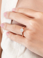 Solitaire Moissanite Arch Ring