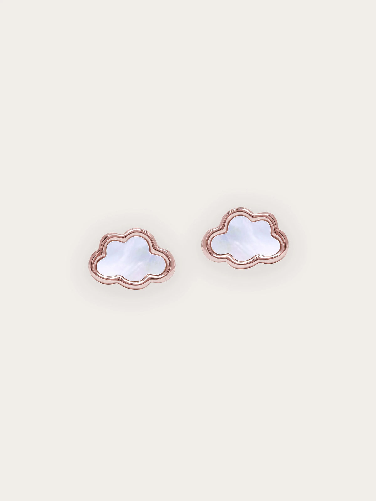 Mother of Pearl Cloud Stud Earrings