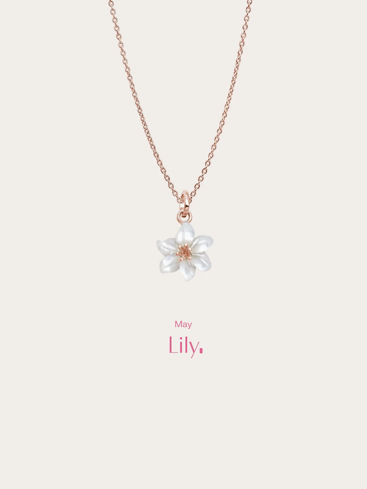 Carved Lily Necklace