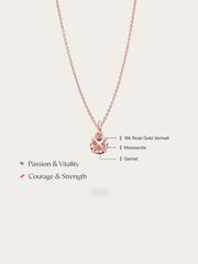 January Birthstone Garnet Necklace