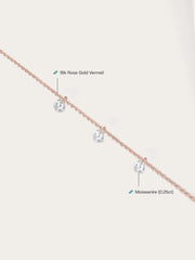 Floating Moissanite Triple Bracelet