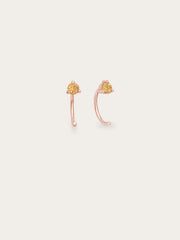 November Birthstone Mini Hoop Earrings with Citrine