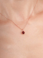 January Birthstone Garnet Necklace