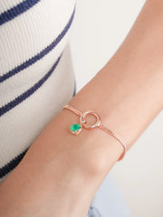 May Birthstone Charm - Green Agate