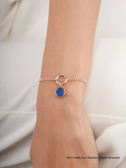 Reversible Blue Stone Coin Charm