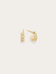 Halo Chain Hoop Earrings
