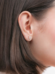 Sakura Moissanite Stud Earrings