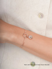 Pink Opal Copper Reversible Coin Ornament