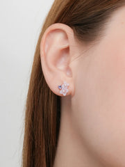 Carved Flower Stud Earrings