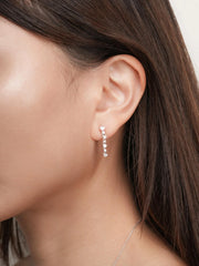 Glowing Moissanite Dangle Earrings