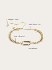 Curb Chain Charm Bracelet