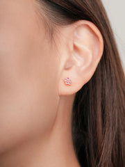 Blush Flower Stud Earrings - Pink Sapphire