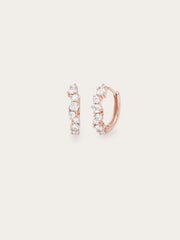 Glowing Moissanite Huggie Earrings