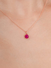 July Birthstone Necklace - Ruby