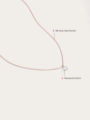 Floating Moissanite Necklace (0.5 carat)