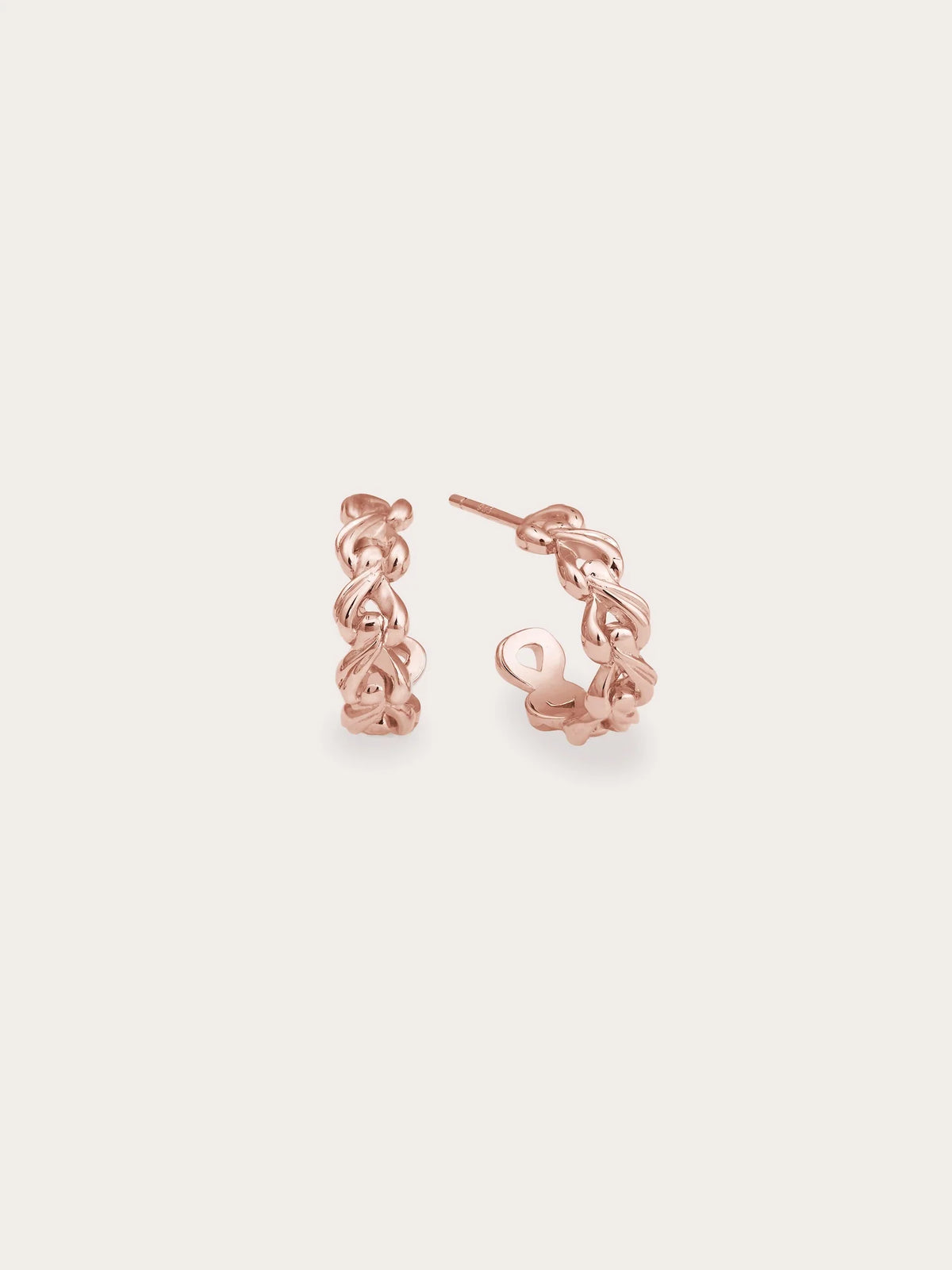 Wishbone Chain Hoop Earrings