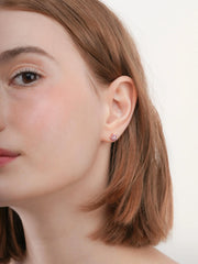 Lavender Flower Stud Earrings - Purple Sapphire