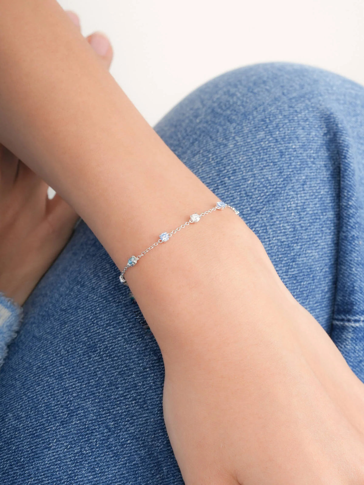 Winter Frost Moissanite Station Bracelet