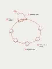 Puffy Cherry Blossom Mother of Pearl Bracelet