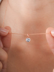 March Birthstone Necklace - Aquamarine