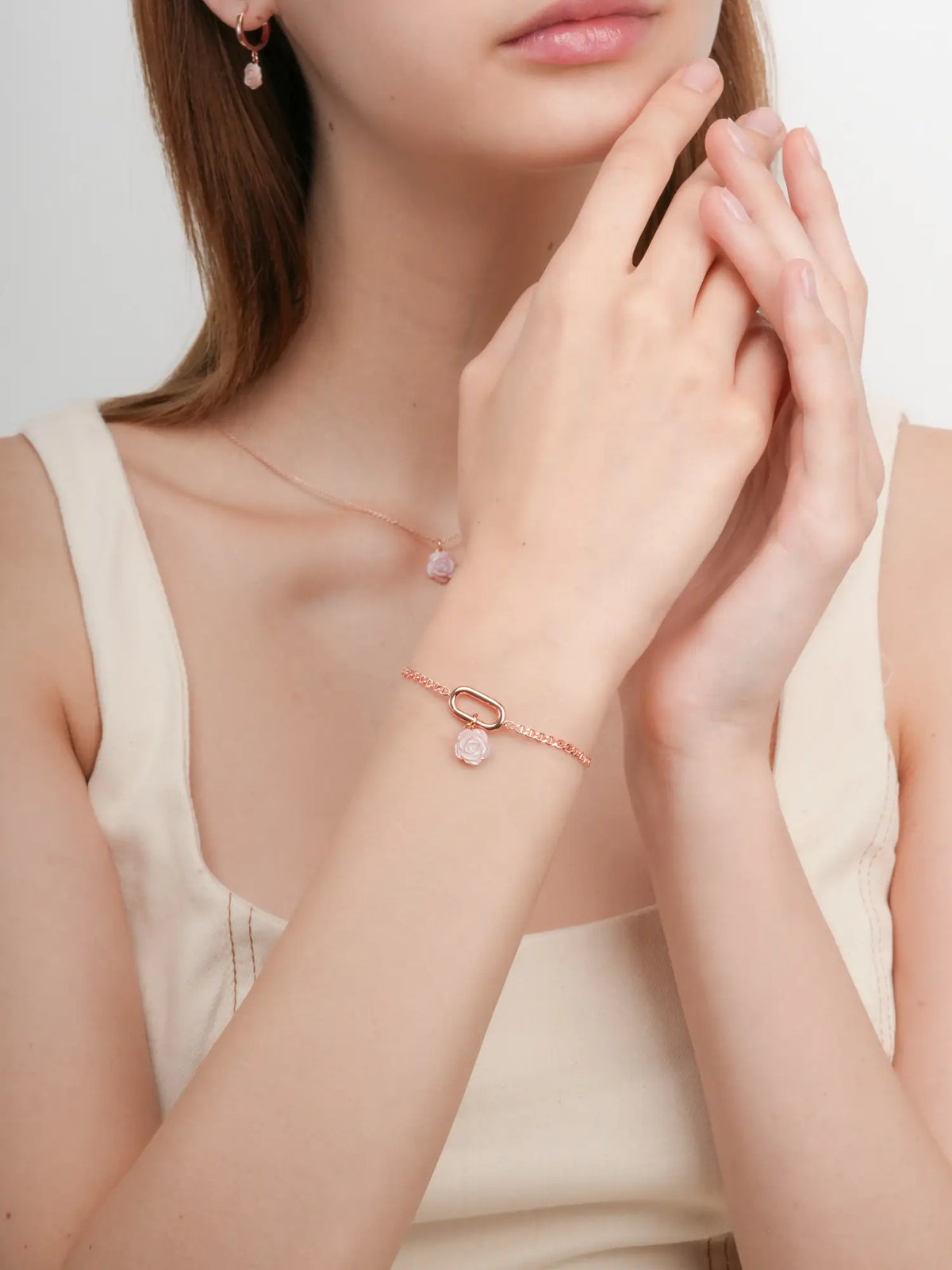 Carved Pink Rose Decoration