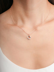 Midnight Glow Moissanite Cluster Necklace