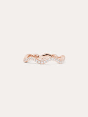 Reversible Moissanite Wavy Band